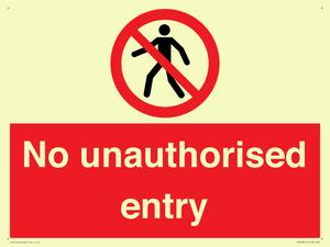 No unauthorised entry